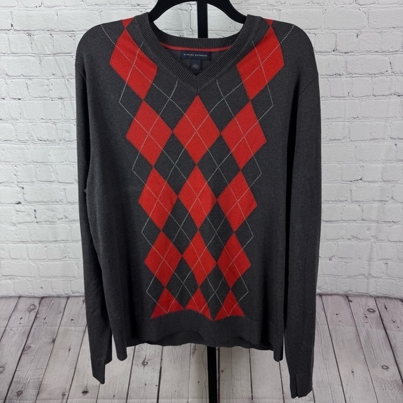 Banana Republic Other - Banana Republic Argyle Print Silk Cotton Cashmere Blend Size Large